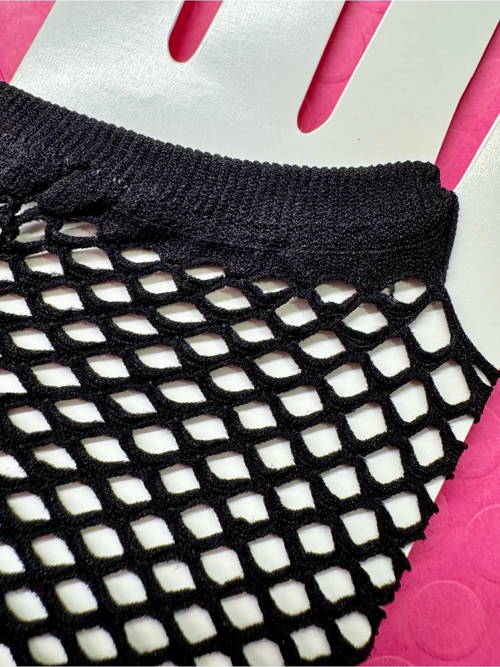 New Pair of Women’s Black Fishnet Fingerless Gloves Goth Punk 80s Style - 8.5”